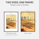 Homeforia A1 Poster Frame Brown, High End Dark Oak 23.4 x 33.1 Wooden Picture Frames Matted to 16.5 by 23.4 Photo, A1 Walnut Wood Frame with Mat A2, 23.4x33.1 Frame, Tempered Glass, Wall Kit, Set of 1 by CozyNest Decor