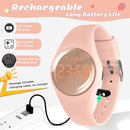 Kids Watches for Girls Boys Digital Sport Watch with Step Counter Pedometer Vibration Alarm Clock, No App Waterproof Fitness Tracker Kids Watch Boys Girls Teens Students Ages 5-16 by TinyTreasures Baby Boutique