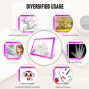 LitEnergy Portable A4 LED Copy Board Light Tracing Box, Pink Ultra-Thin Adjustable USB Power Artcraft LED Trace Light Pad for Tattoo Drawing, Streaming, Sketching, Animation, Stenciling by TinyTreasures Baby Boutique
