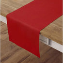 Solino Home Linen Red Table Runner 120 Inches Long - 100% Pure Linen 14 x 120 Inch Table Runner - Fete by CozyNest Decor