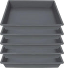 Square Plant Saucer 6 Inch 5 Pack6 8 12 14 16 18 20 Plastic Plant Saucers for Indoors Outdoors, Flower Pot No Holes Plant Drip Trays, Plant Trays for Pots Heavy Duty by GreenHaven Gardens