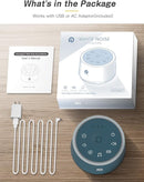 Dreamegg D1 Sound Machine - White Noise Machine with Baby Night Light for Sleeping, High Fidelity Sounds, Timer & Memory Feature, Sound Machine for Baby Adults, Home, Office, Travel (Navy Blue) by TinyTreasures Baby Boutique
