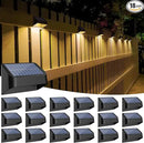 Brighter Solar Fence Lights 18 Pack, RGB 8 Colors, Dusk to Dawn Deck Light, Fence Solar Lights Outdoor IP65 Waterproof, Solar Outdoor Lights for Backyard/Railing/Wall/Step/Patio by GreenHaven Gardens