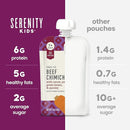 Serenity Kids 7+ Months World Explorers Beef Chimichurri Baby Food Pouches - Baby Puree Made with Organic Veggies & Ethically Sourced Beef - BPA-Free Pouches - 3.5 Oz, 6 Pack by TinyTreasures Baby Boutique