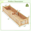 HAPPYGRILL Raised Garden Bed, Wooden Elevated Garden Box w/8 Drain Holes, Detachable Bottom Panels, Liner for Flowers Vegetables Herbs Fruits, Outdoor Planter Box for Backyard Lawn, 89" x 23.5" x 16" by GreenHaven Gardens