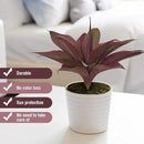 Fake Plants Artificial Agave Plants 13.8" Large UV Resistant Fake Agave Planters for Indoor and Outdoor Decorating Tropical Plant Succulents Greenery Indoor Decor(2Pack, Purple by CozyNest Decor