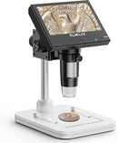 Elikliv Microscope, LCD Digital Coin Microscope 1000x, Coin Magnifier with 8 Adjustable LED Lights, PC View Compatible with Windows/MacBook, EDM4, 4.3-Inch by TinyTreasures Baby Boutique