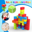 Magnetic Building Blocks, 1.65 inch Large Magnetic Stacking Cubes for Toddlers, Sensory & Montessori Toys for Boys & Girls 1 2 3 Years Old (24 PCS) by TinyTreasures Baby Boutique