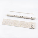 Recorder Instrument for Beginner Adults,8-Hole Soprano Descant Recorder Music Flute with with Cleaning Rod & Leather Case For Home Entertainment(3-Carved White) by TinyTreasures Baby Boutique