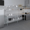 AmGood Double OverShelf Stainless Steel NSF - Many (96" Long x 18" Deep) by CozyNest Decor