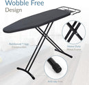 Ironing Board 48" x 15" with Retractable Iron Rest, RAINHOL Heavy Duty Full Size Iron Board, Sturdy Wide Frame with Thick Padding Cover, Height-Adjustable, Black by CozyNest Decor