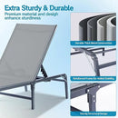Outdoor Chaise Lounge Chair Set of 2, Foldable & Assemble-Free, 6 Adjustable Positions, Durable Rust-Resistant Frame, Portable Outdoor Pool Lounge Chairs for Pool Patio Beach, Grey by GreenHaven Gardens