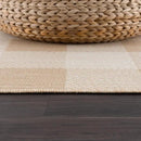 CAMILSON Outdoor Rug - Modern Area Rugs for Indoor and Outdoor Patios, Kitchen and Hallway mats - Easy Cleaning Non Shedding Washable Outside Carpet (8x10, Buffalo - Beige/White) by GreenHaven Gardens