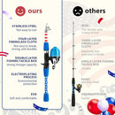 Kids Fishing Pole, Portable Telescopic Kids Fishing Poles for Boys and Girls, Fishing Rod and Reel Combo Kit with Tackle Box, and Fishing Net, Best Fishing Pole for Toddler Youth by TinyTreasures Baby Boutique