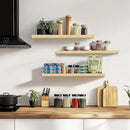 Floating Wall Shelves 3-Pack - 24-Inch Rustic Wooden Shelves for Storage and Décor, Easy Installation for Living Room, Bedroom, and Kitchen by CozyNest Decor