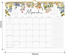 2025-2026 Calendar, Cabbrix Wall Calendar 2025, 18 Months Calendar Runs From July 2025 - December 2026, 15" x 12", Twin-Wire Binding, Hanging Hook, Floral Design by TinyTreasures Baby Boutique