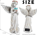Angel Garden Statue Outdoor Decor, Angel Garden Figurine Hold Dove with Solar Lights Waterproof Resin Yard Art Decoration Lawn Ornament Sculpture for Outside Patio Yard Gift by CozyNest Decor