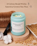 M&SENSE Sandalwood Jasmine Scented Candles, Large Soy Natural Long Lasting 19.4oz 110 Hour Burning Floral Non Toxic Double Wick Aromatherapy Candle Gifts for Women Friend by CozyNest Decor
