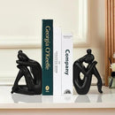 Unique Cast Iron Girl Thinker Bookends, Heavy-Duty Decorative Book Stoppers for Shelves, Creative Home and Office Desk Ornaments, 1 Pair/2 Pieces, 5.9" by CozyNest Decor