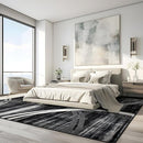 Rugshop Modern Wavy Circles Design Area Rug 10' x 14' Black by TinyTreasures Baby Boutique