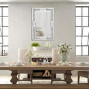 Crushed Diamond Decorative Wall Mirrors, 27.7x39.5 Inch Rectangle Living Room Mirrors for Wall Decor, Modern Glam Bathroom Dining Room Entryway Mirror Silver by CozyNest Decor