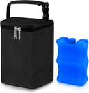 Accmor Breastmilk Cooler Bag with Ice Pack, Baby Bottle Cooler Bags, Insulated Bottle Cooler Tote Bags On The Go, Fits 4 Large 8oz Bottles, for Nursing Mom Daycare Travel, Black by TinyTreasures Baby Boutique