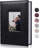RECUTMS Photo Picture Album 4x6 300 Photos,Small Capacity PU Leather Album 4x6 Book Cover Wedding Family Photo Albums Holds 300 Horizontal Photos (Black) by TinyTreasures Baby Boutique