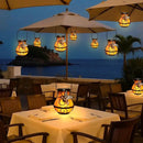 2 Pack Solar Lanterns for Outside Hanging,Solar Garden Lights Outdoor Waterproof with Flickering Flame,Led Lantern for Patio Yard Camping Halloween Decorations,Gardening Gifts for Mom by CozyNest Decor