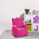 Posh Creations Bean Bag Chair Structured Seat for Toddlers and Kids, Comfy Chair for Gaming, Reading, and Watching TV for Children, Pasadena Chair, Nylon - Pink by TinyTreasures Baby Boutique