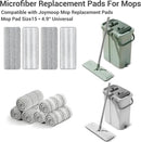 10Pcs Joymoop Mop Replacement Pads, 15 * 4.9'' Universal Mop Pads Mop Head Refills Washable Wet Mop, Compatible with Most 11-14” Size Mops by CozyNest Decor