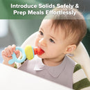 Haakaa Baby Fruit Food Feeder & Mini Freezer Nibble Tray Combo, Breastmilk Popsicle Molds for Baby Cooling Relief, BPA Free Silicone Feeder for Safe Infant Self Feeding, 4 Month+ (Blue) by TinyTreasures Baby Boutique