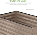 Best Choice Products 4x2x2ft Outdoor Metal Raised Garden Bed, Deep Root Planter Box for Vegetables, Flowers, Herbs, and Succulents w/ 119 Gallon Capacity - Taupe by GreenHaven Gardens