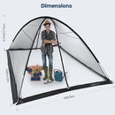 DEERFAMY Pond Net Dome, 10×14 FT Pond Cover with 2 Doors, Pond Mesh Tent with 4 Ropes, 16 Stakes, and Fiberglass Poles, Pond Netting for Koi, Outdoor Ponds, Pool and Gardens, Black by GreenHaven Gardens