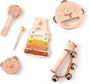 EERKEOD Toddlers Montessori Wooden Toys Percussion Musical Instruments with Xylophone Set for Girls Boys Kids Preschool Educational Toys by TinyTreasures Baby Boutique