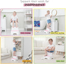 Two Step Stools for Toddlers Girls, Small Kids Step Stool for Bathroom Sink, No Slip Toddler Step Stool for Little Grils Room Princess Bedroom Closet Potty Training (2 Pack, White-Pink) by TinyTreasures Baby Boutique