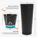 Worth Garden 2-Pack 28" H. Metal Planter with 2X Inside Pots - Hand-Hammered Texture Tall Narrow Tapered Plant Pots - Large Handcrafted Flower Pot for Indoor Outdoor, Deck, Patio, Front Porch (Black) by CozyNest Decor