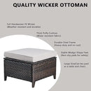Outdoor Wicker Patio Furniture Set - 5 Piece Rattan Patio Conversation Set with 2 Rocking Swivel Chairs,2 Ottomans and 1 Loveseat for Porch Deck Backyard Garden(Brown/Beige) by GreenHaven Gardens
