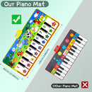 M SANMERSEN Piano Mat, 53'' x 23'' Musical Toys for Toddlers Floor Piano Touch Playmat with 8 Animal Sounds, Music Keyboard Dance Mat Toddler Toys Gifts for Boys and Girls 1 2 3 4 5 Year Old by TinyTreasures Baby Boutique