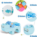Animals Building Blocks Set, 122 Pieces Animal Building Toy Kit with Storage Box for Kids Ages 3 4 5 6 Years, Creative STEM Educational Preschool Toys for Toddlers Boys Girls Christmas Birthday Gift by TinyTreasures Baby Boutique