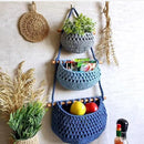 Hanging Fruit Basket, 3 Tier Cotton Macrame Produce Basket for Kitchen, Indoor Planter Hangers. by CozyNest Decor