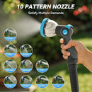 Retractable Garden Hose Reel 100 ft x 5/8 in, Heavy Duty Hose Reel Wall Mount with Any Length Lock, Auto Rewind System, 180° Swivel Bracket, 10-Pattern Garden Hose Nozzle, Dark Grey by GreenHaven Gardens
