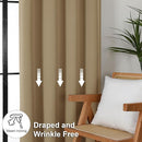 Simplebrand Ava Taupe Blackout Curtains for Bedroom 90 Inches Long 2 Panels Set, Solid Privacy Energy Saving Living Room Window Treatment Curtains Blackout Drapes, W50 x L90 Inch, Taupe by TinyTreasures Baby Boutique