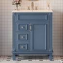 Bathroom Vanity With Sink, Compact Cabinet & 2 Drawers And Adjustable Shelf by HouseOfZazla