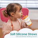 Kid Insulated Stainless Steel Tumbler with Silicone Straw, 12oz Sippy Cup for Kids (Alphabet) by TinyTreasures Baby Boutique