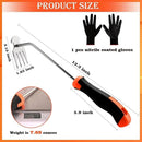 Weed Removal Tool，Portable Garden Weeder Tool，2024 New Manganese Steel Weed Puller Tool with Rubber Handle for Vegetable Gardening Garden Yard Farm Farm Planting & Uprooting Weeding Tool by GreenHaven Gardens