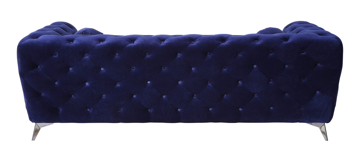 Atronia Blue Velvet Sofa, photo 4 of 5
