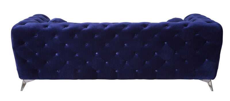 Atronia Blue Velvet Sofa, photo 4 of 5