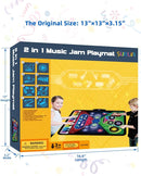 SUNLIN 2-in-1 Music Jam Mat, Music Learning Toy for Boys Girls 3-6, Drum Set + Piano Mat, Toddler Birthday Gift 3 4 5 6 Years, Record & Playback, Built-in Songs, 8 Instrument Sounds, Volume Control by TinyTreasures Baby Boutique