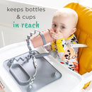 Busy Baby Bottle Bungee - Sippy Cup Strap - Keeps Bottles and Sippy Cups Off The Floor - Food Grade Silicone - Dishwasher Safe (Tan) by TinyTreasures Baby Boutique