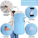 Laundry Bag Backpack, 125L Extra Large Travel with Shoulder Straps, Adjustable & Extendable Design, Laundry Hamper Bag with 3 Pockets for Laundromat, College, Travel, Camping (Light Blue) by TinyTreasures Baby Boutique
